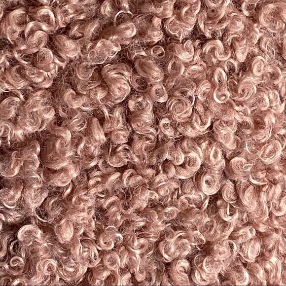 Jakke NWOT PINK FAUX LAMBS WOOL COAT JACKET - Picture 10 of 10